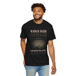Vintage Craps Player - Unisex Garment-Dyed T-shirt