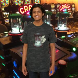 Bet Roll Repeat - Men's Patterned Cotton-Poly Blend T-shirt